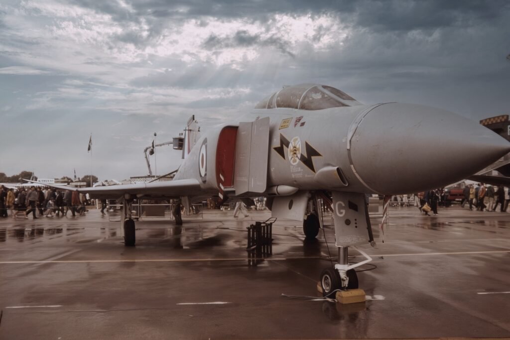 AI enhanced and de-spotted slide. 111 Squadron Phantom FGR.2 taken many moons ago.