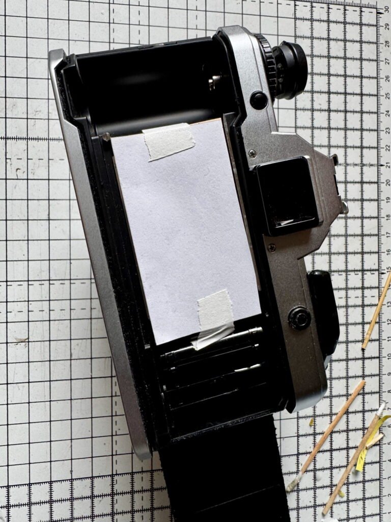 Yashica FX-D film chamber view