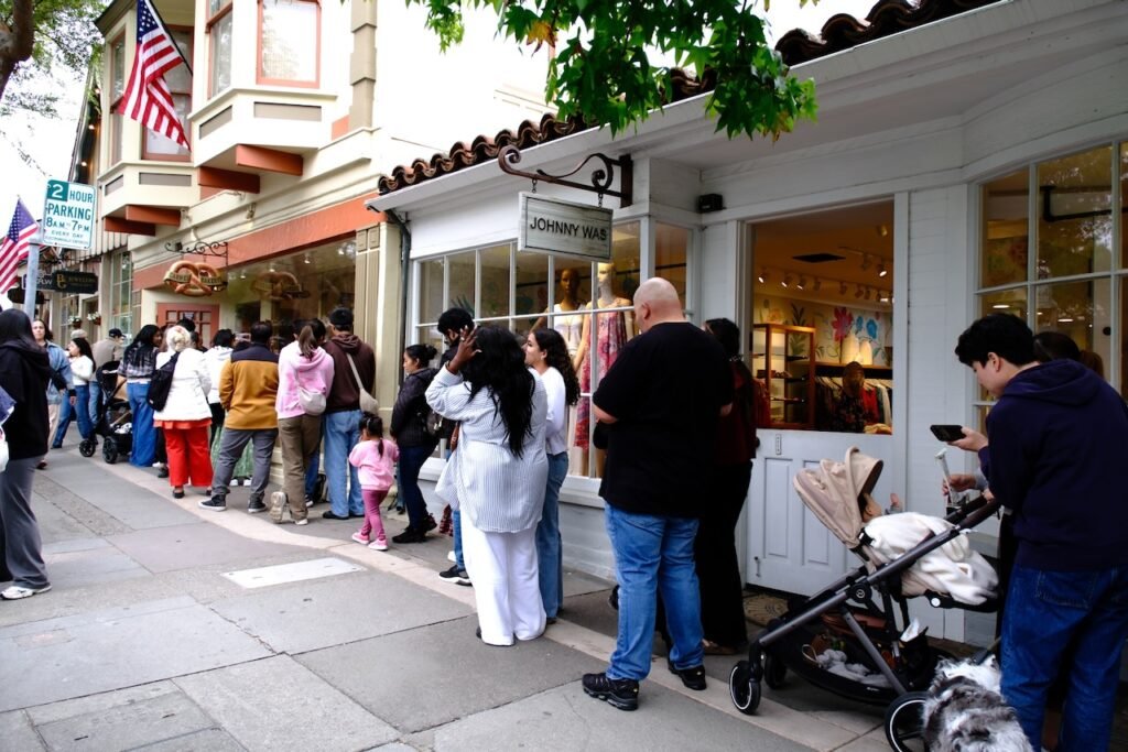 A queue outside a bakery
