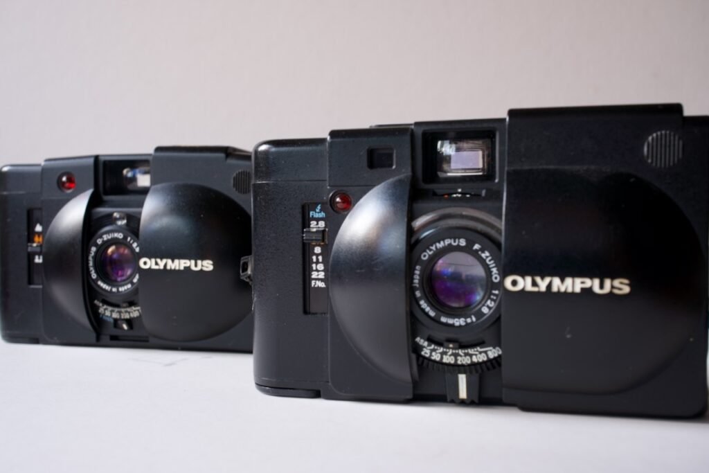 Olympus XA and XA2 35mm film cameras