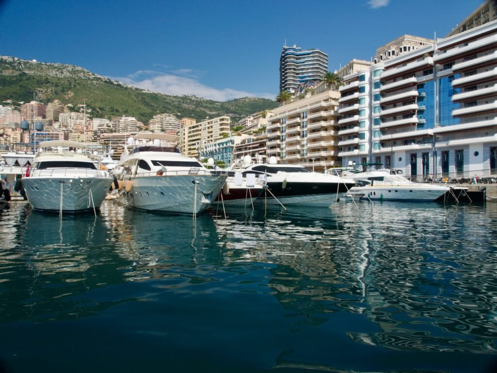 Monaco small harbour and boats